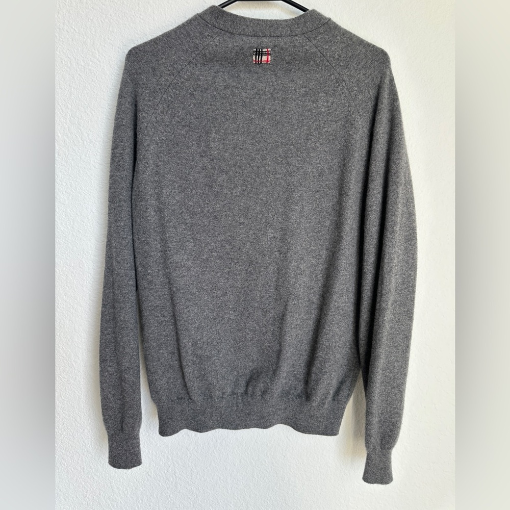 Burberry Men’s Cashmere‎ Grey Button-Front Cardigan fits Medium - Picture 4 of 13